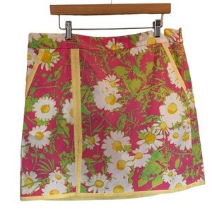 LILLY PULITZER Skort Pink/Yellow Floral Print - Size 14